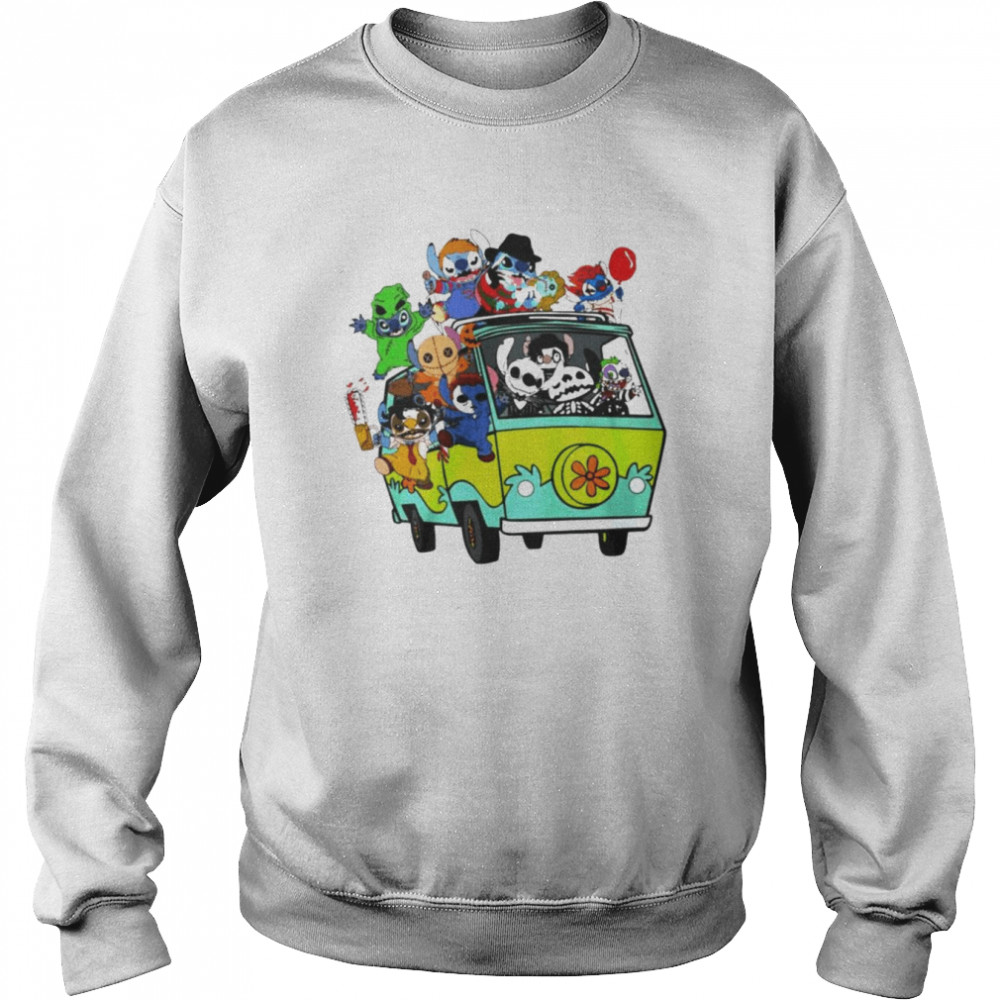 Stitch bus Halloween shirt 11 Stitch bus Halloween shirt Unisex Sweatshirt