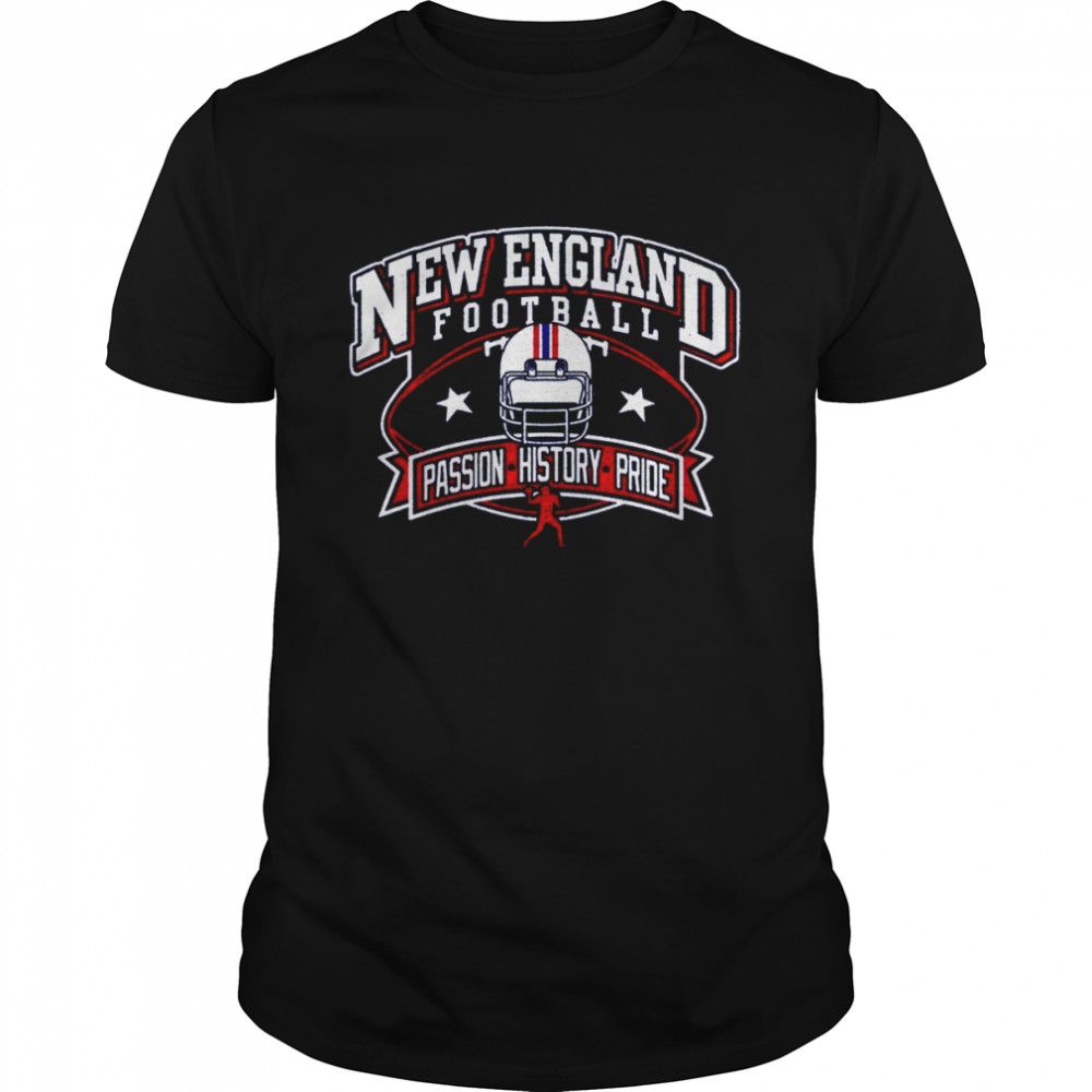 Team Passion History Pride Vintage Navy New England Retro American Football shirt