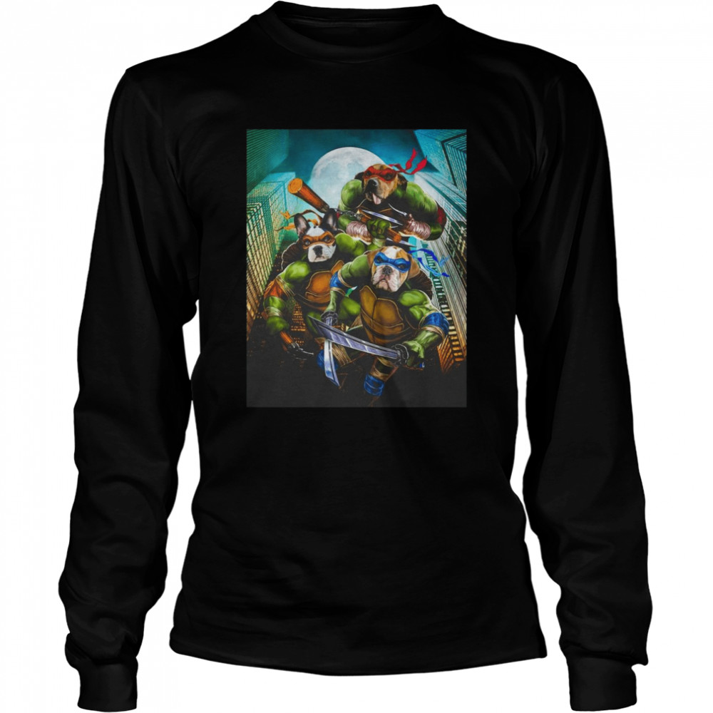 Teenage Mutant Ninja Doggos Personalized 3 Pet shirt Long Sleeved T-shirt