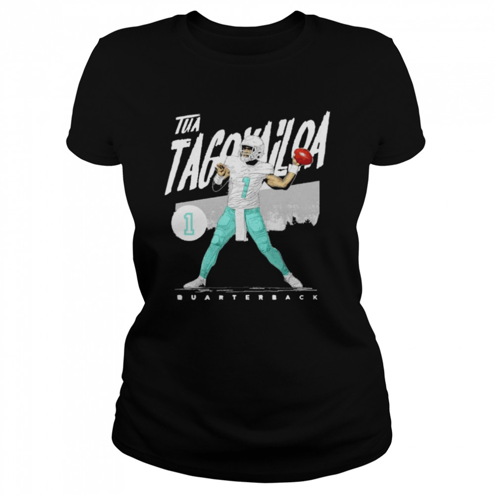 Tua Tagovailoa 1 Miami Dolphins shirt Classic Womens T-shirt
