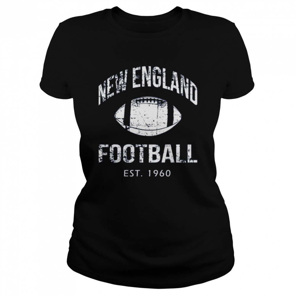 vintage new england team est 1960 navy new england retro american football shirt classic womens t shirt