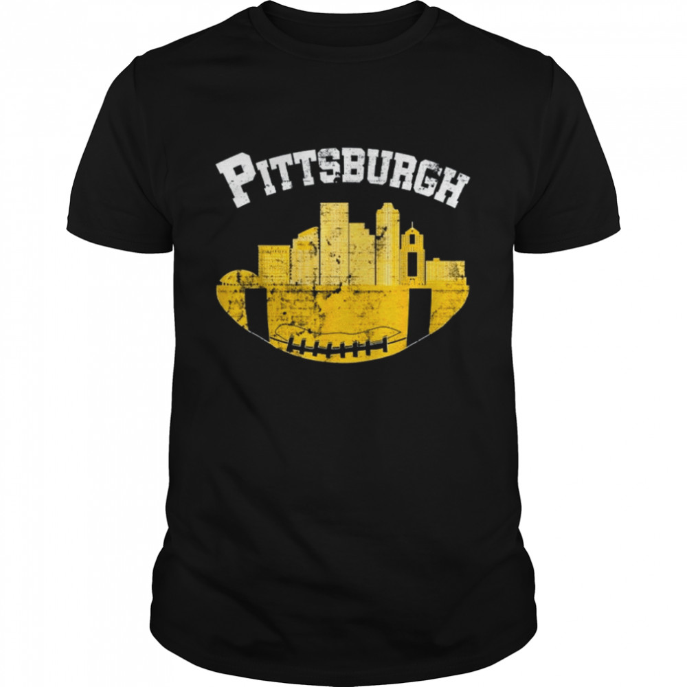 Vintage Pittsburgh Football Pennsylvania Retro Cityscape shirt Classic Men's T-shirt
