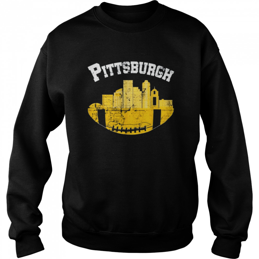 Vintage Pittsburgh Football Pennsylvania Retro Cityscape shirt Unisex Sweatshirt