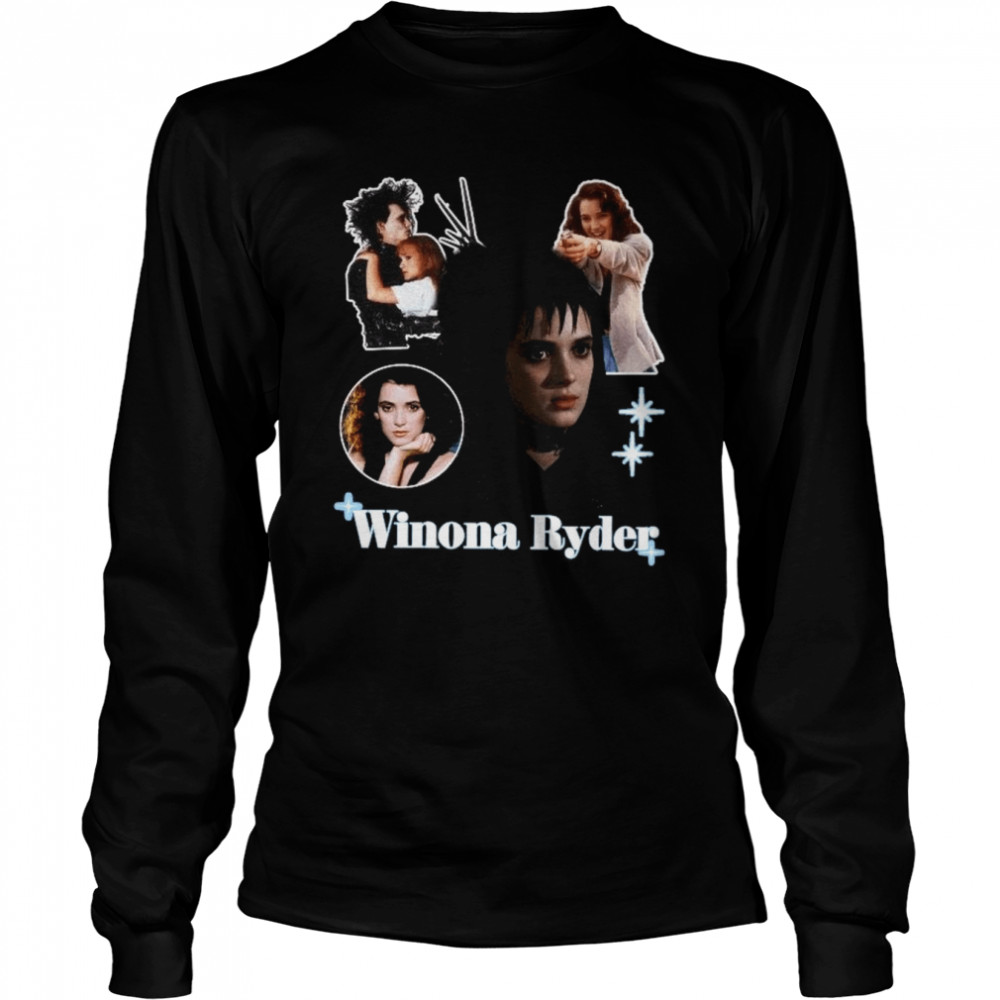 winona ryder 80s 90s y2k styled shirt long sleeved t shirt
