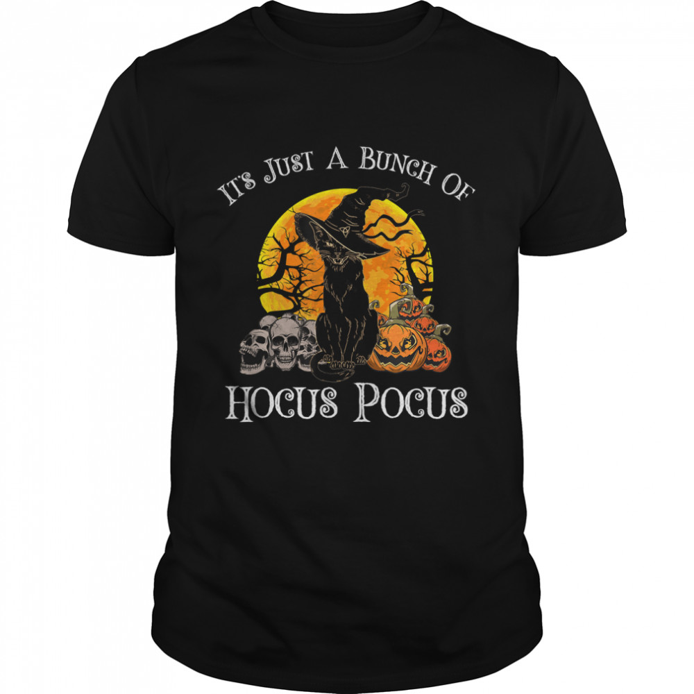Black Cat Moon Funny Halloween Costume Bunch of Hocus Pocus T-Shirt