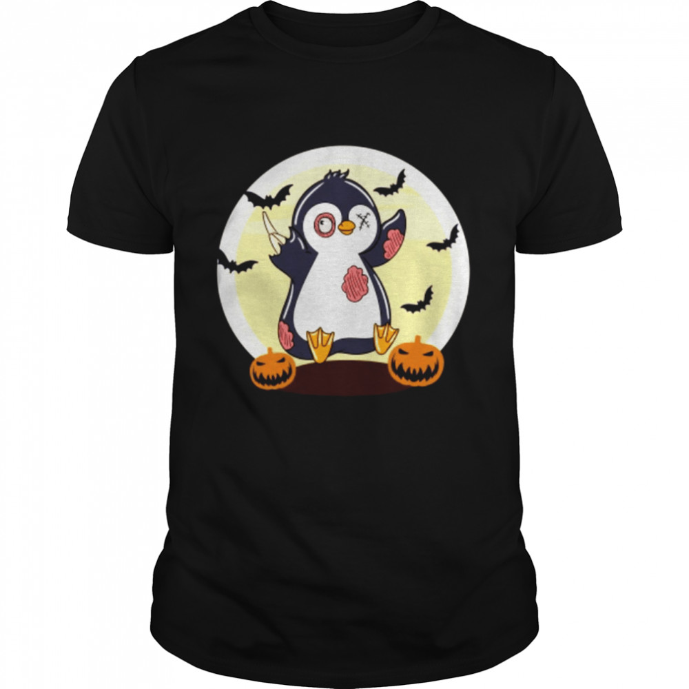 Halloween Zombie Penguin Halloween T-Shirt