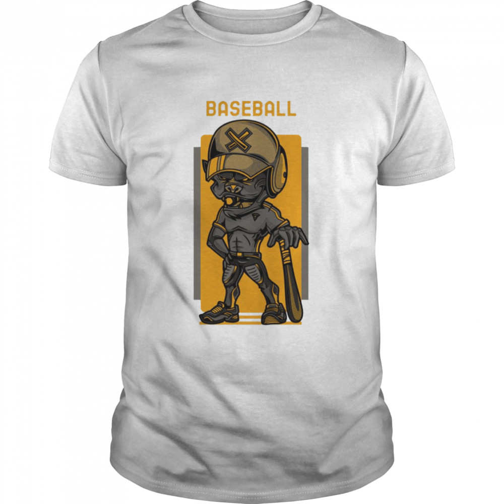 Baseball Cool Yellow Pull Dog shirt