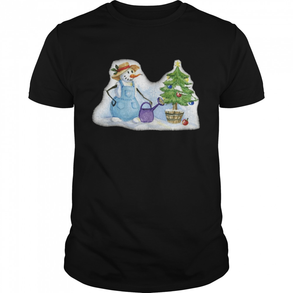 Aesthetic Art Snowman Gardener Snowman shirt Classic Men's T-shirt
