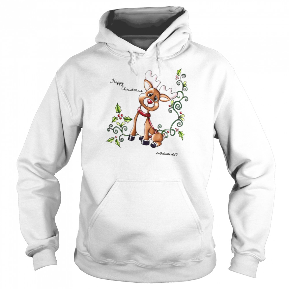Aesthetic Design Reindeer Design Christmas shirt Unisex Hoodie