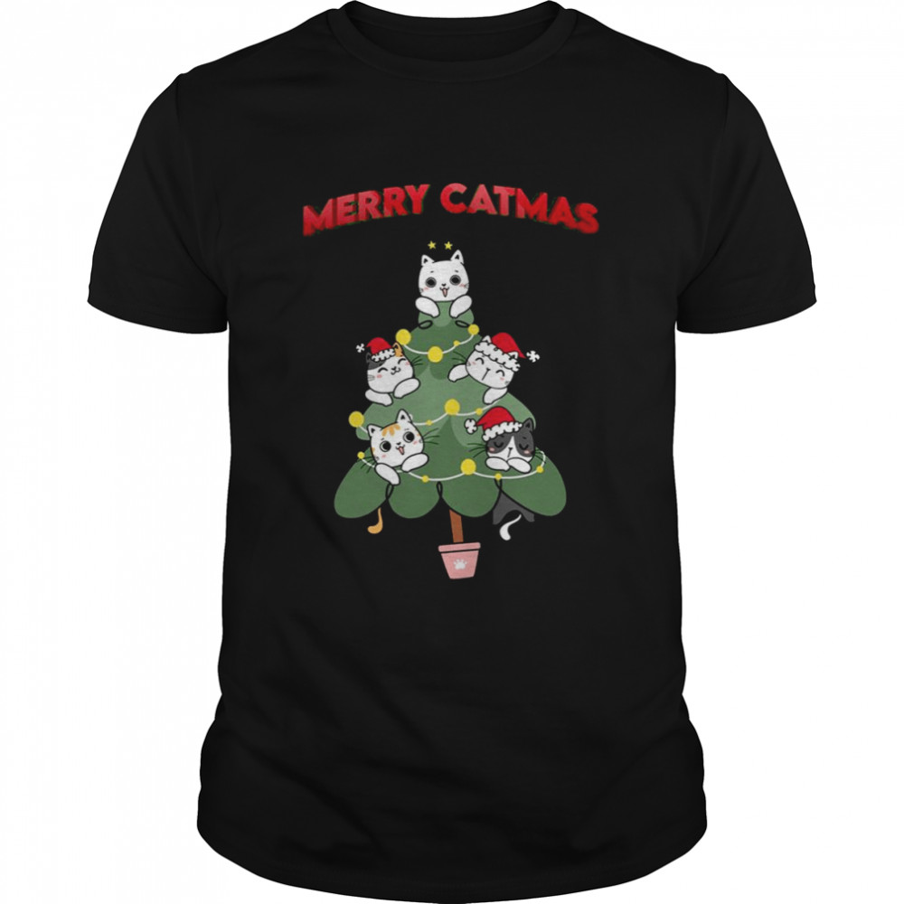 Be Careful With Cat Playing With Christmas shirt Classic Men's T-shirt