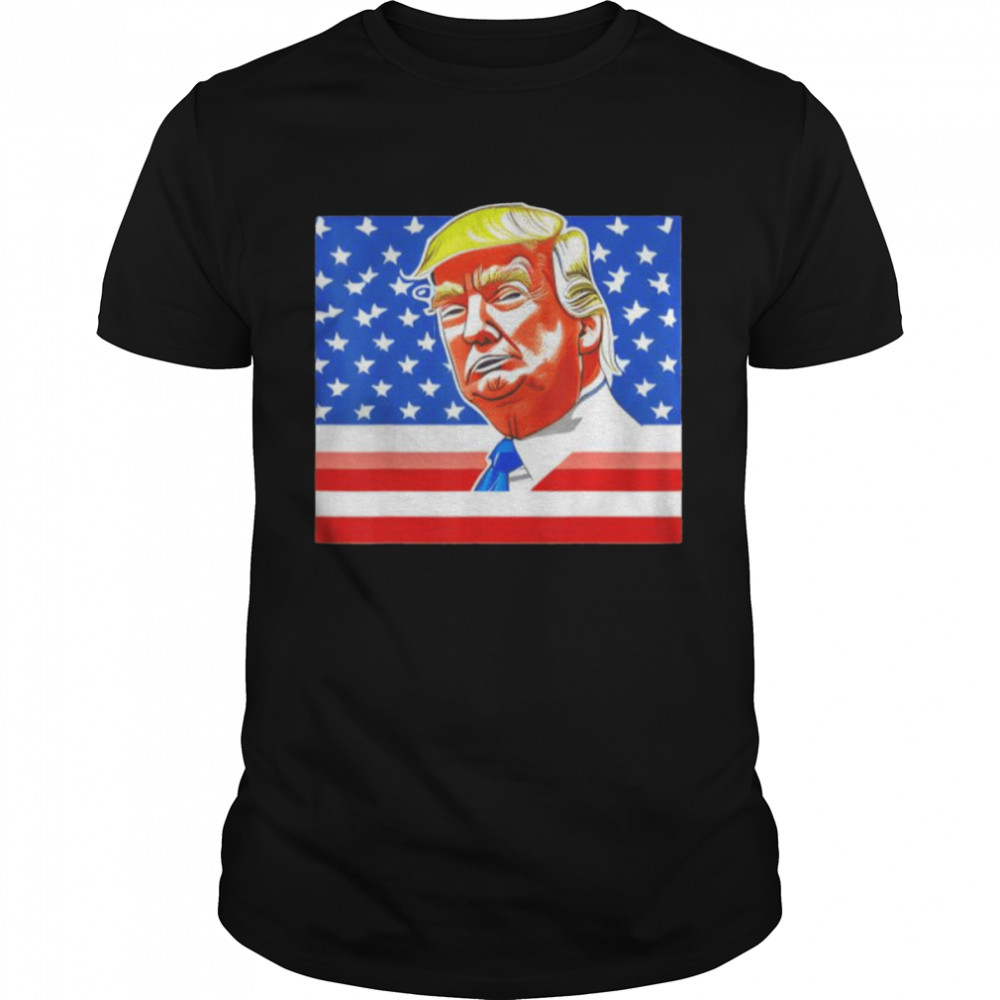 Donald Trump Is Our Hero American Flag  Classic Men's T-shirt