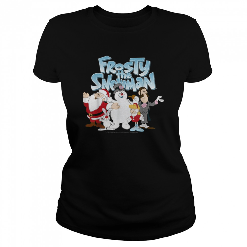 iconic characters in christmas group shot shirt classic womens t shirt