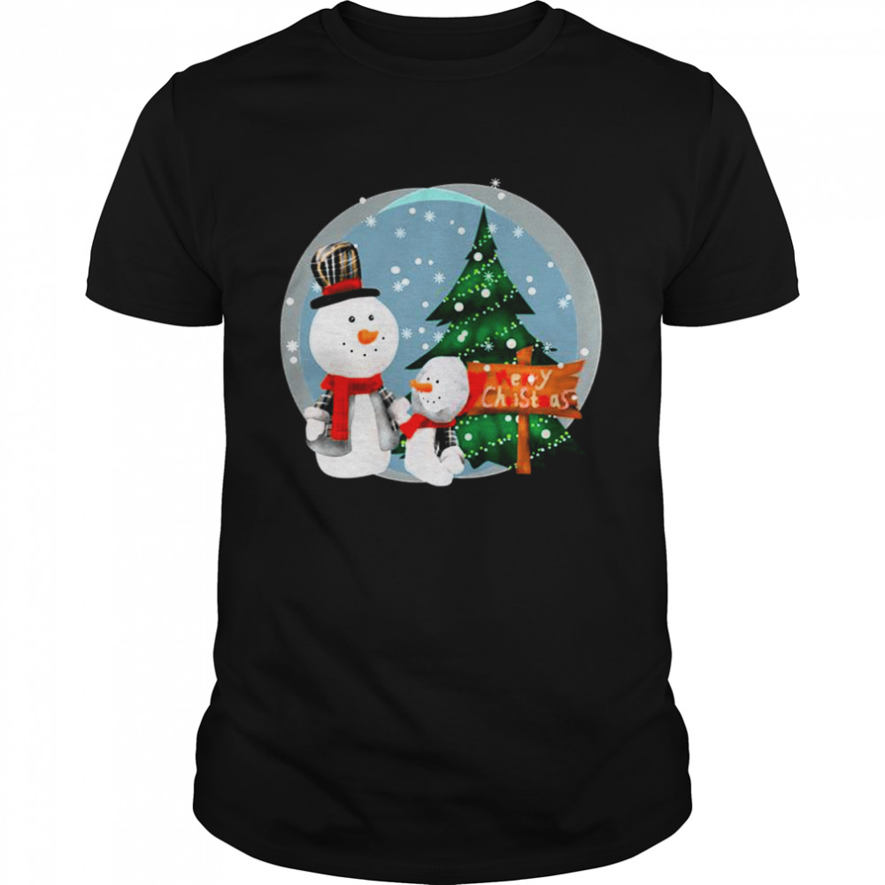 Little Snowman Under The Snowing Sky shirt Classic Men's T-shirt