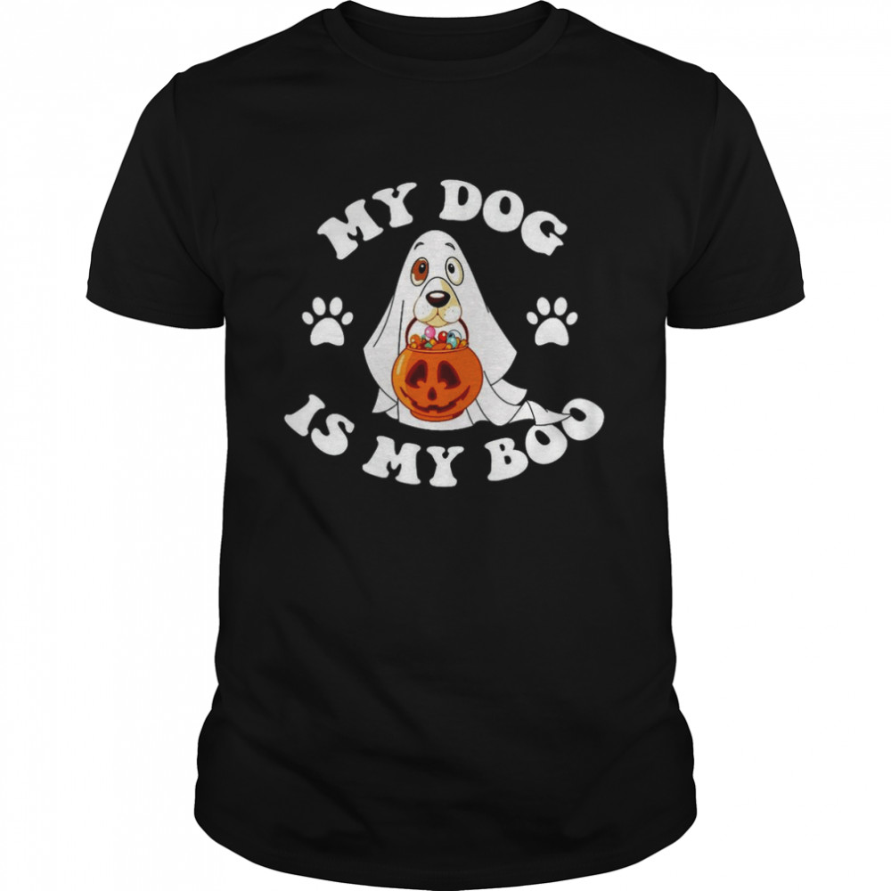 My Dog is My Boo Ghost Halloween shirt Classic Men's T-shirt
