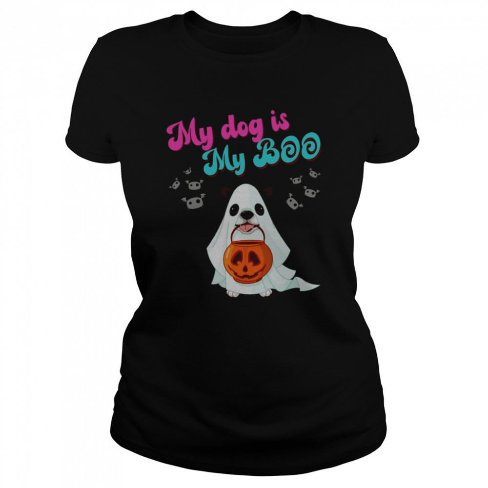 My Dog is My Boo Halloween  Classic Women's T-shirt