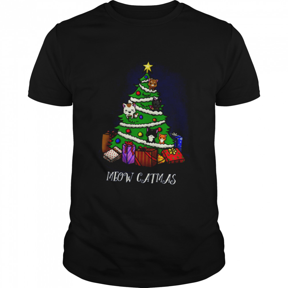 Watch You Christmas Tree Meowy Catmas shirt Classic Men's T-shirt