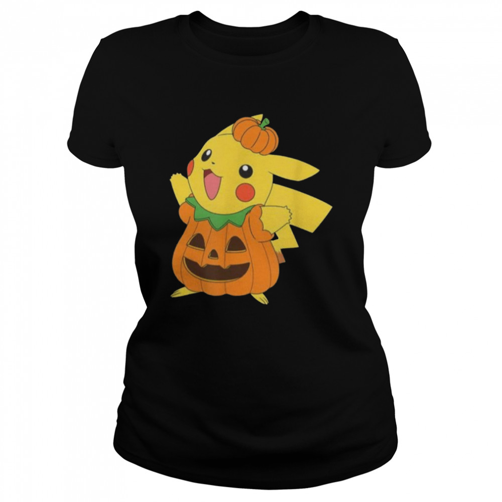 Pokemon Halloween Pikachu Pumpkin shirt Classic Women's T-shirt