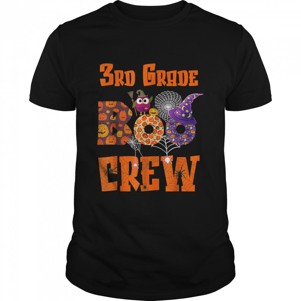 3rd Grade Boo Crew Funny Halloween 2022 Ghost Spooky Teacher T- Classic Men's T-shirt