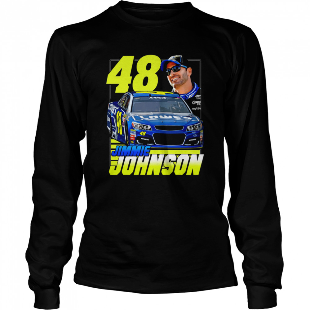 #48 Jimmie Johnson Nascar Légende Numéro shirt Long Sleeved T-shirt