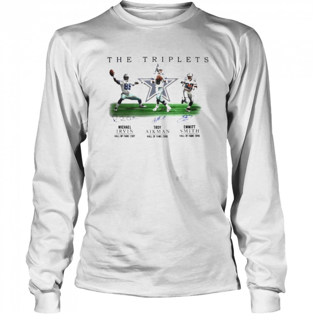 The triplet's emmitt smith troy aikman and michael irvin shirt, hoodie,  longsleeve tee, sweater