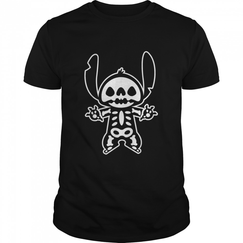 Disney Stitch Halloween Skeleton T- Classic Men's T-shirt