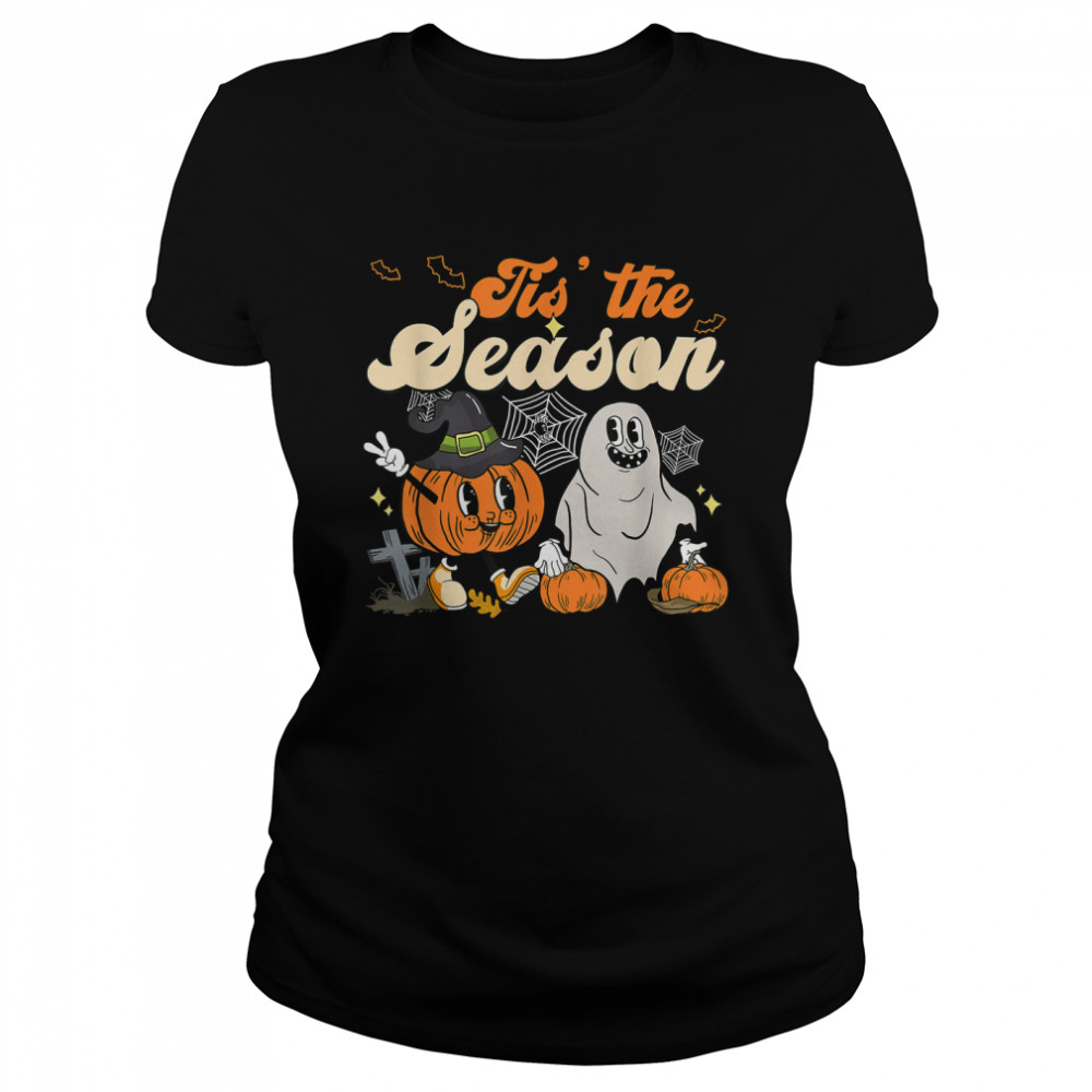 Halloween Ghost Pumpkin Tis The Season Halloween Season 2022 T- Classic Women's T-shirt