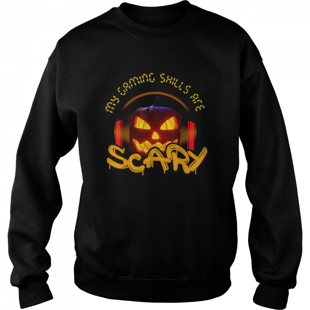 Halloween Jack O Lantern Gamer Funny Gaming Skills Boys Kids T- Unisex Sweatshirt