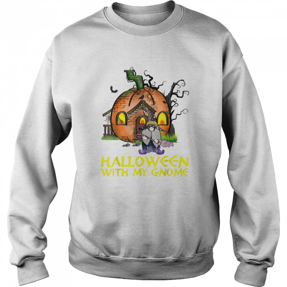 Halloween With My Gnome Witch Spooky Season 2022 T- Unisex Sweatshirt