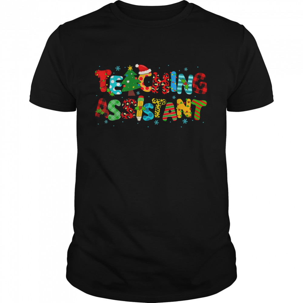 Teaching Assistant Christmas Teacher Merry Christmas 2022 T- Classic Men's T-shirt