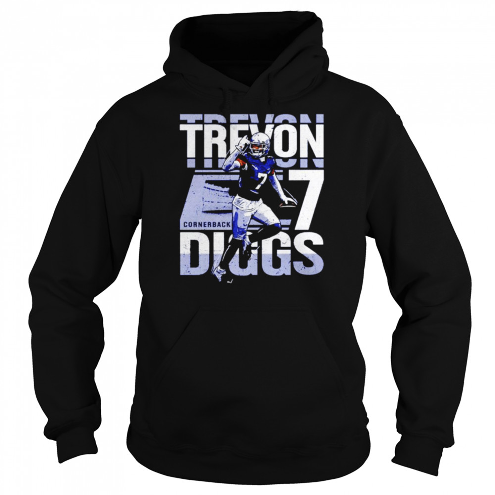 Trevon Diggs Dallas Cowboys Men's by Name & Number Logo T-Shirt - Ash