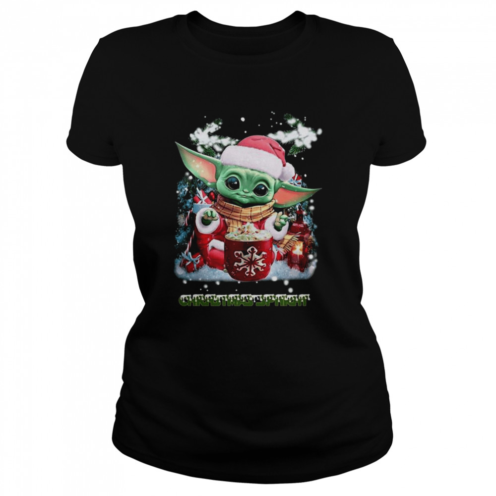 Baby Yoda Christmas Spirit shirt Classic Women's T-shirt