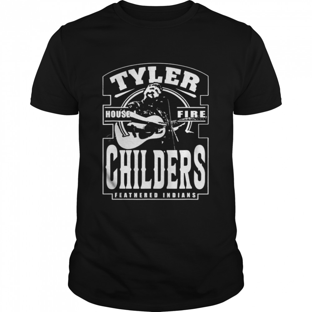 Black And White Art Tyler Childers Feathered Indians shirt Classic Men's T-shirt