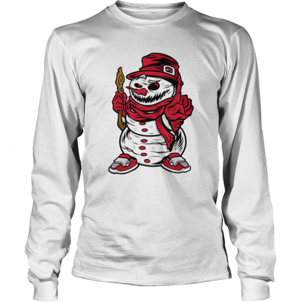 Horror Evil Snowman We Want You shirt Long Sleeved T-shirt