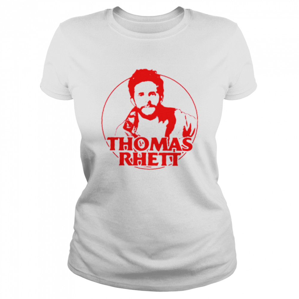 Red Portrait Art Thomas Rhett Singer Songwriter shirt Classic Women's T-shirt