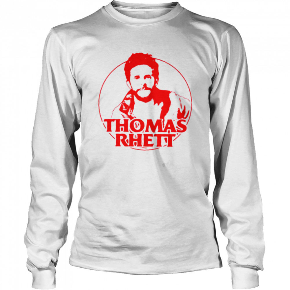 Red Portrait Art Thomas Rhett Singer Songwriter shirt Long Sleeved T-shirt