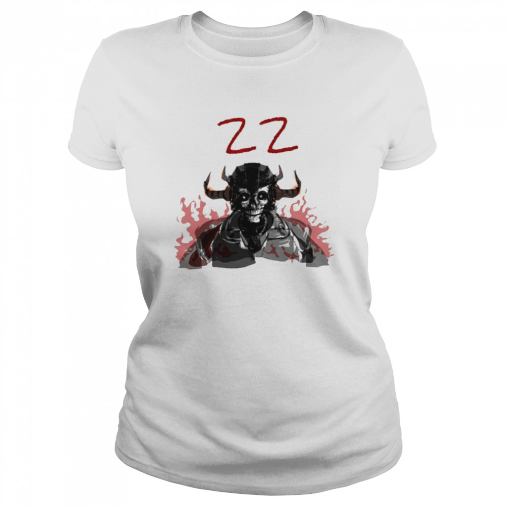 Skull Zz Top Skeleton On Fire shirt Classic Women's T-shirt