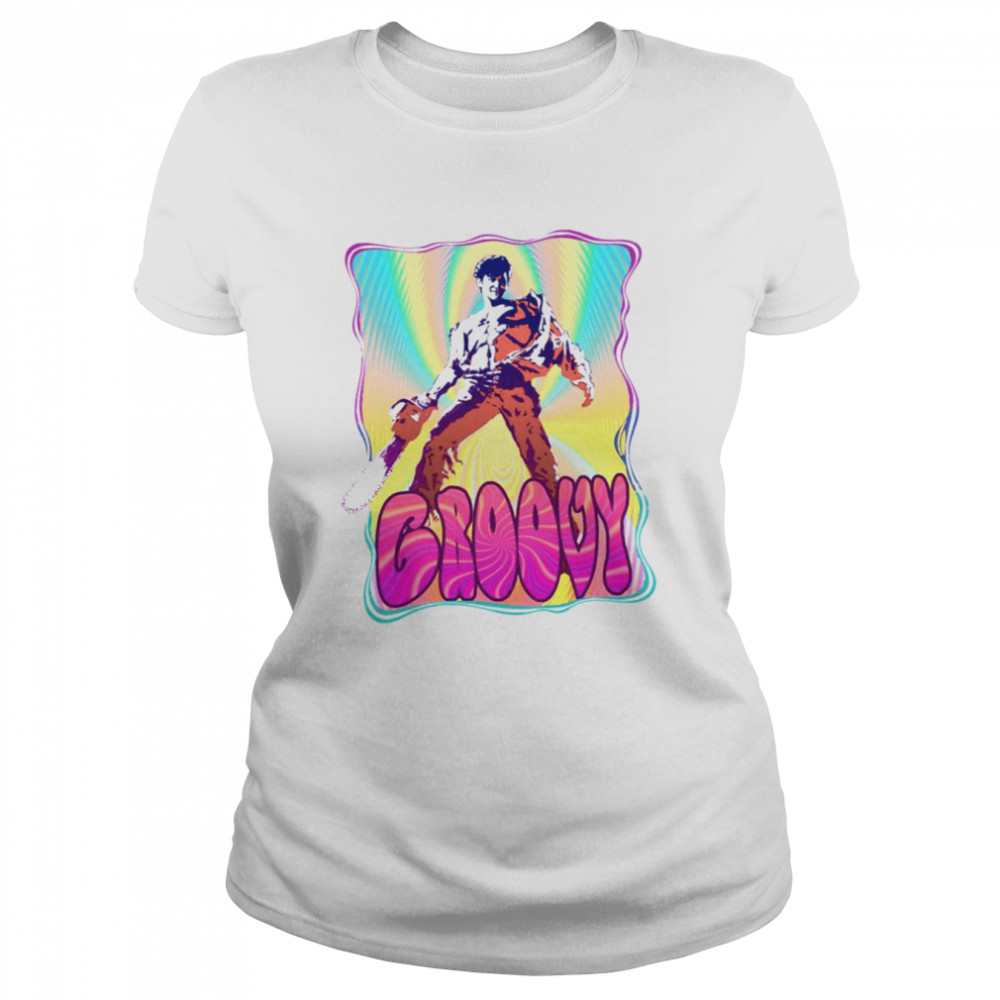 Evil Dead Ash Williams Groovy shirt Classic Women's T-shirt