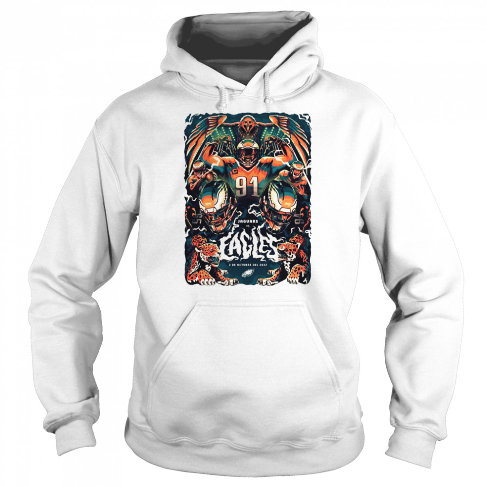 Philadelphia Eagles vs Jaguars 2 De octubre 2022 shirt 4 Philadelphia Eagles vs Jaguars 2 De octubre 2022 shirt Unisex Hoodie