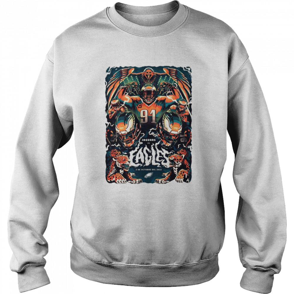 Philadelphia Eagles vs Jaguars 2 De octubre 2022 shirt 3 Philadelphia Eagles vs Jaguars 2 De octubre 2022 shirt Unisex Sweatshirt