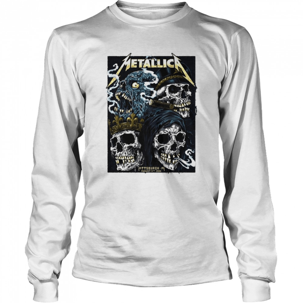 Metallica Pittsburgh Screen Printed Concert 2022 shirt Long Sleeved T-shirt