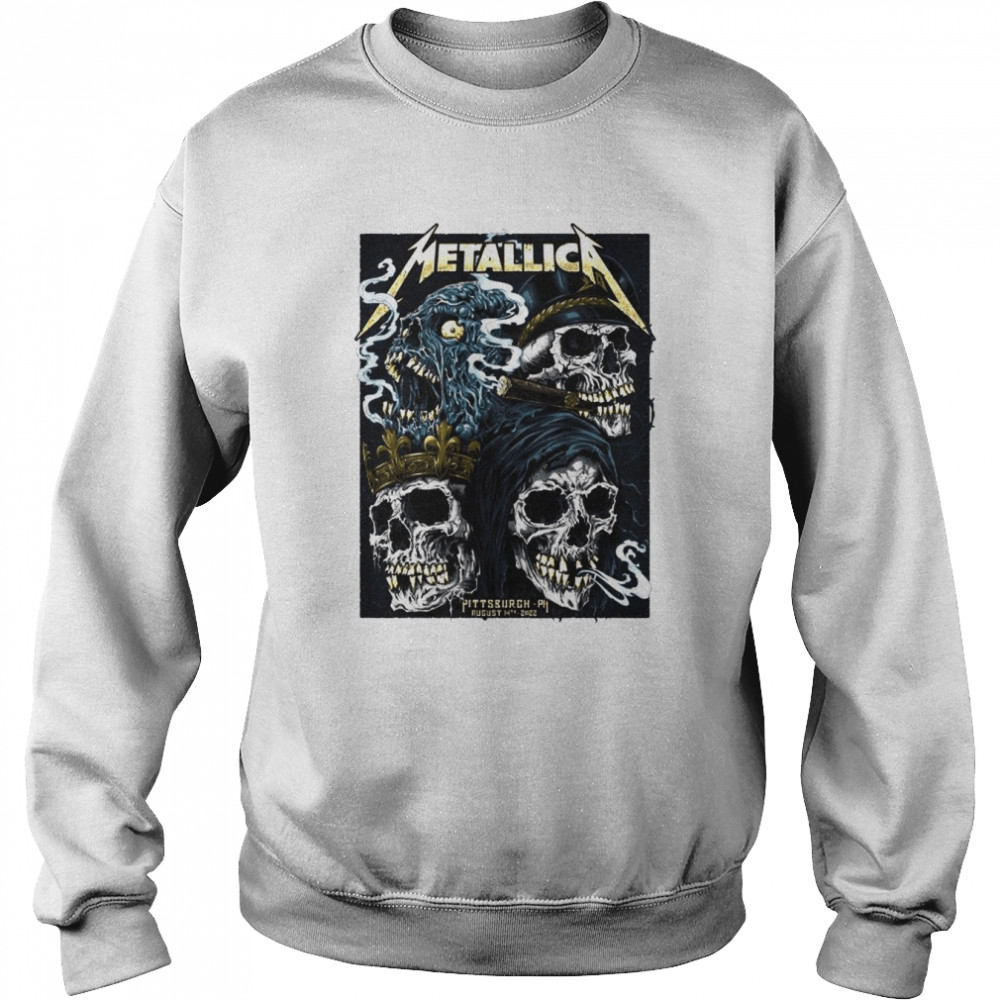 Metallica Pittsburgh Screen Printed Concert 2022 shirt Unisex Sweatshirt