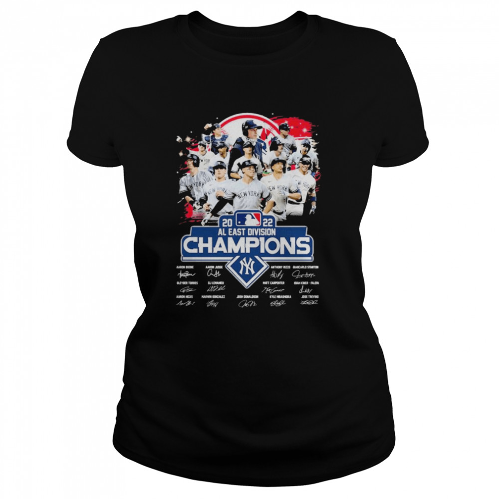 MLB 2022 AL east Division Champions New York Mets signatures shirt Classic Women's T-shirt