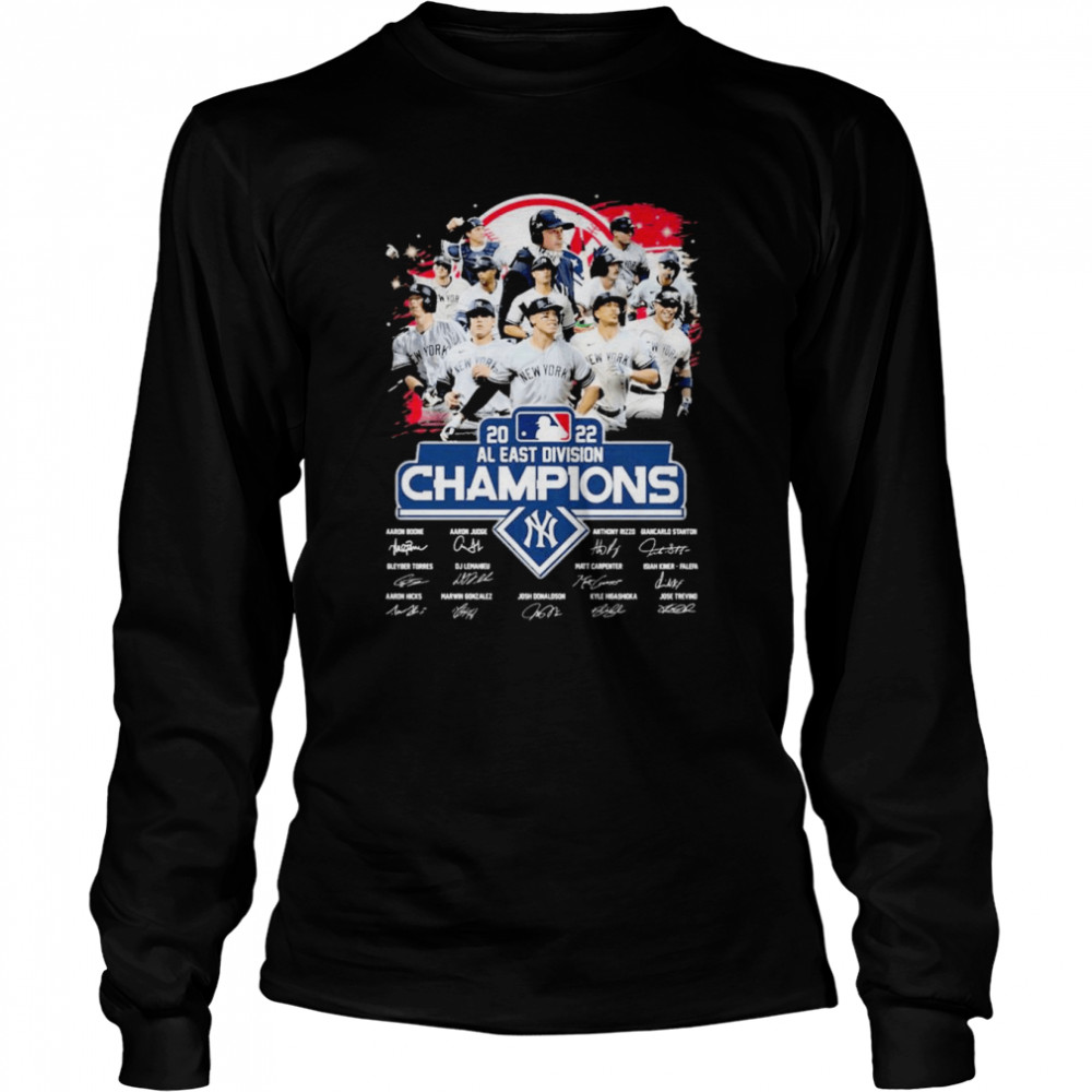 MLB 2022 AL east Division Champions New York Mets signatures shirt Long Sleeved T-shirt