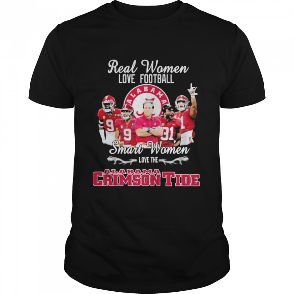 real Women love football smart Women love the Alabama Crimson Tide signatures shirt Classic Men's T-shirt