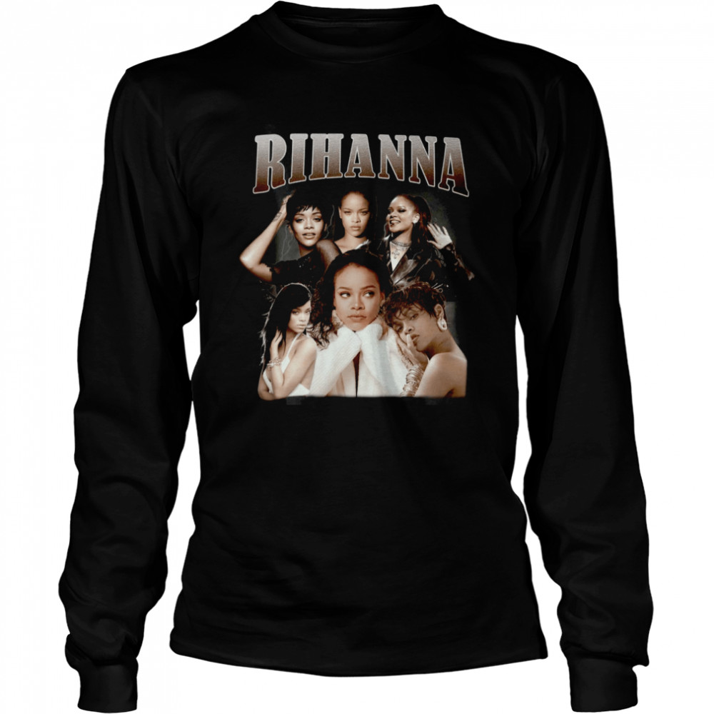 Rihanna Retro Vintage Hip Hop 90s shirt Long Sleeved T-shirt