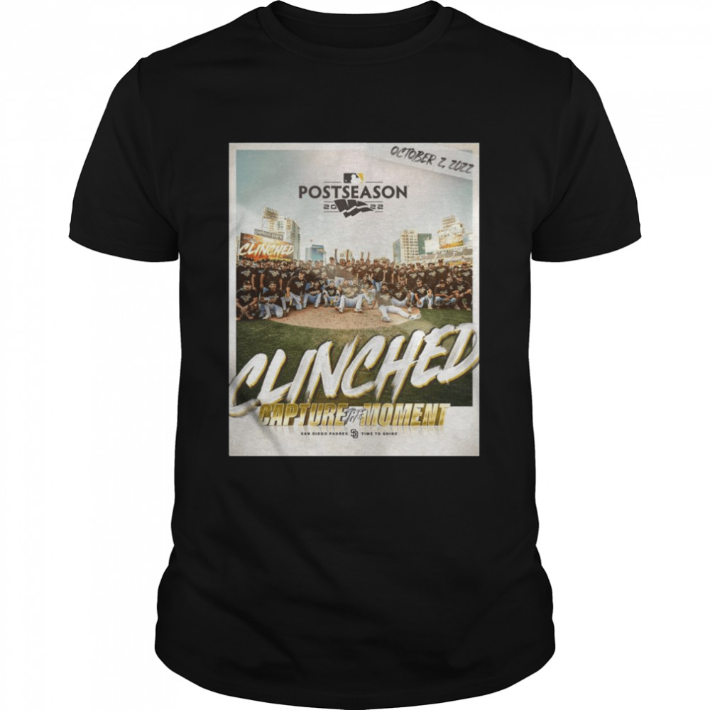 San Diego Padres 2022 Postseason Clinched Capture The Moment shirt Classic Men's T-shirt