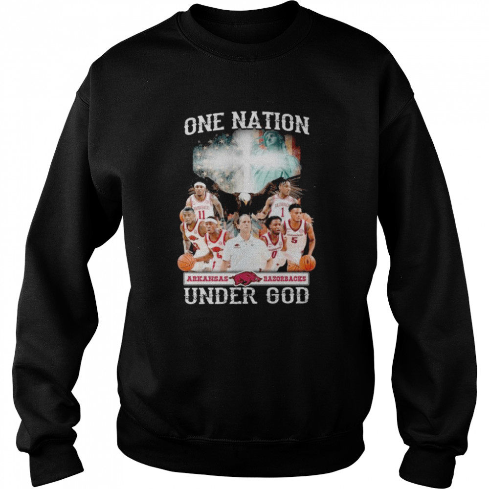 Arkansas Razorbacks one nation under god American flag 2022 shirt Unisex Sweatshirt
