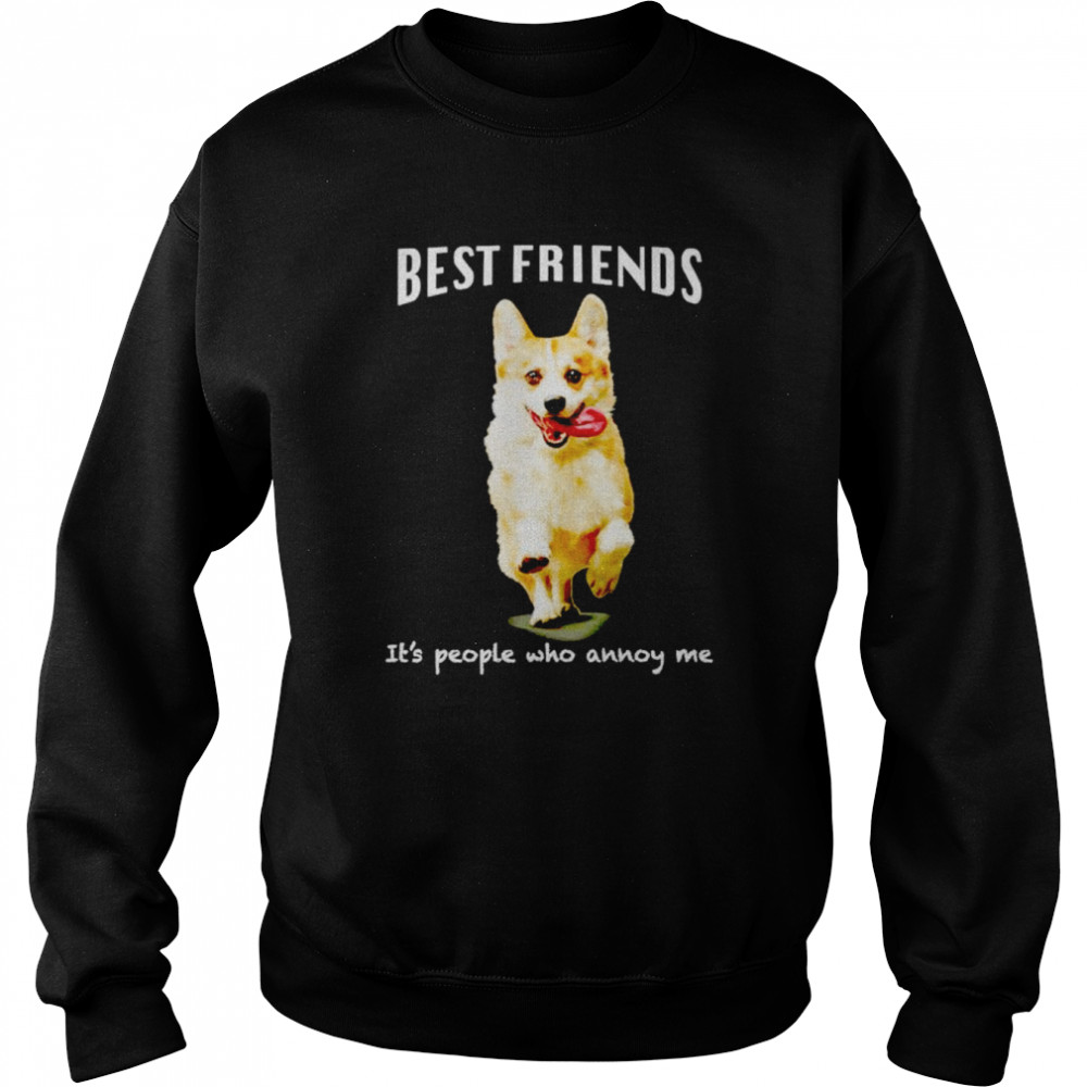 Corgi dog best friends it’s people who annoy me shirt Unisex Sweatshirt