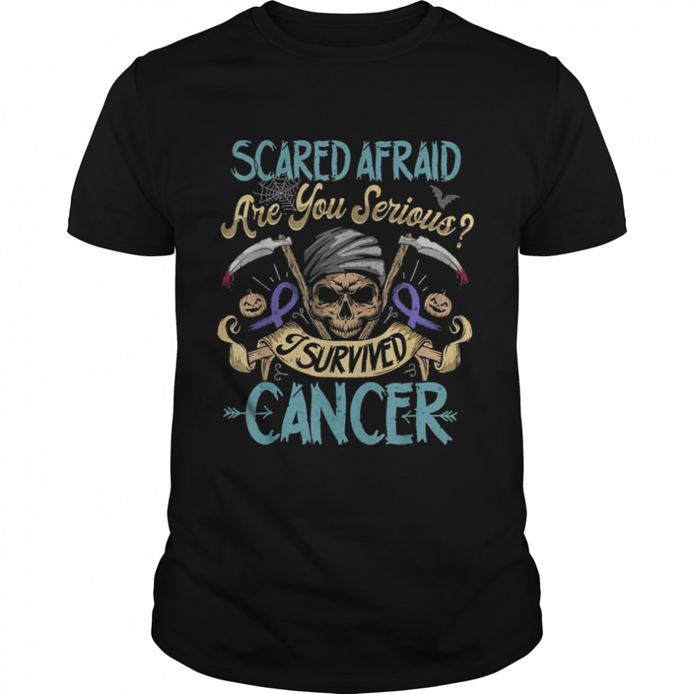 Halloween Cancer Prostate Survivor Breast Cancer Awareness T-Shirt