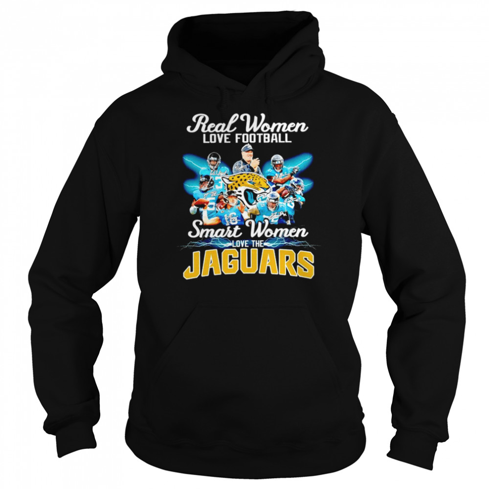 Real women love football smart women love the Jacksonville Jaguars team  signatures poster sport shirt, hoodie, sweater, long sleeve and tank top